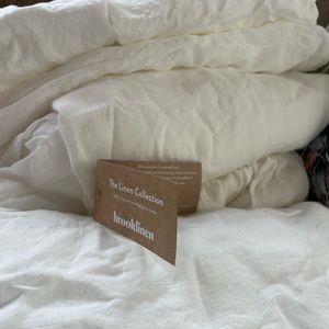 Brooklinen White King Washed Linen Sheets European Flax $349 - New Tags Included